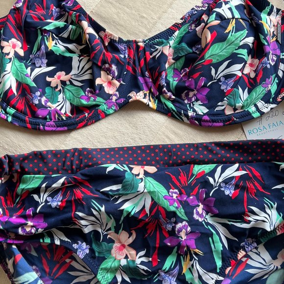 ‼️SALE ‼️ New Anita Rosa Faia Floral Bikini Set Sibel Size 12 / 38E - Picture 10 of 12
